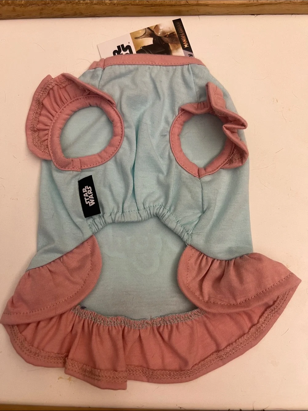 Star Wars Baby Yoda 'Cute Side' Dress - Light Blue & Pink